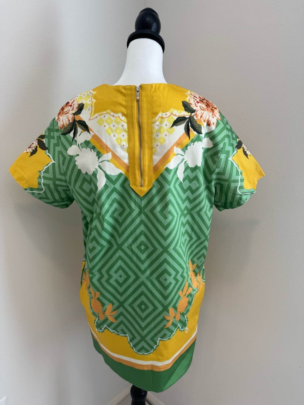 Anthropologie T Shirt Mini Dress Floral Colorful Short Sleeve Whimsical Boho M - Picture 3 of 4